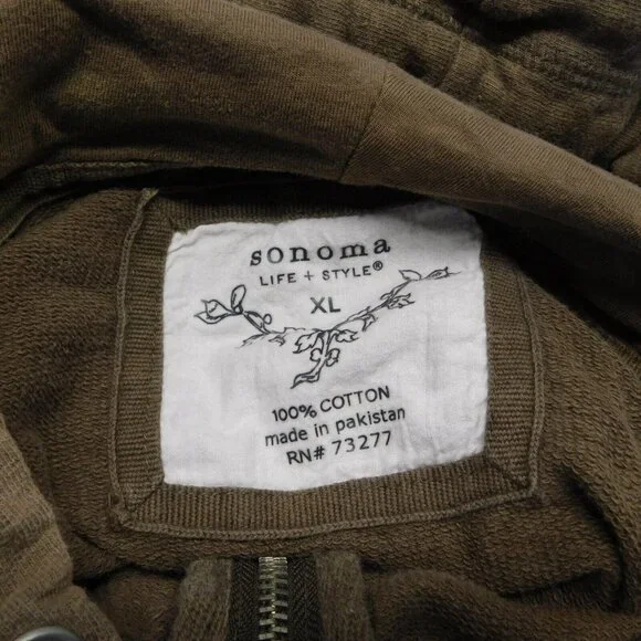 Lot Of 2 Sonoma Womens Hooded Short Sleeve Sweatshirt And Cardigan Sweater XL - Picture 14 of 16